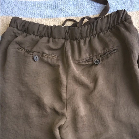 Zara Woman brown Pants with drawstring Sz S - Picture 5 of 7